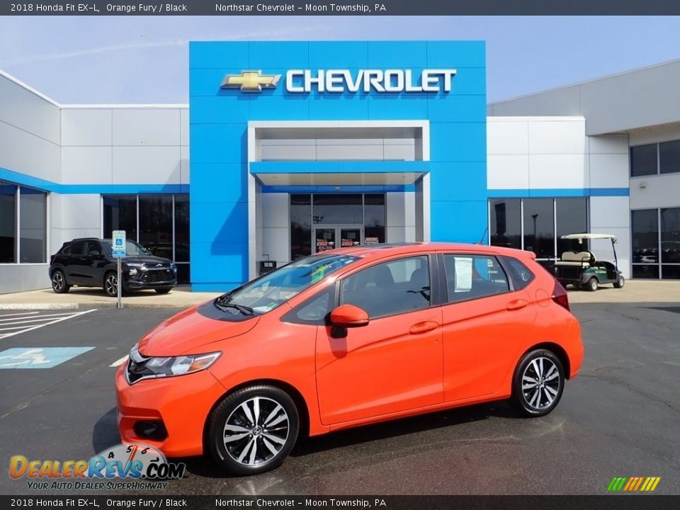 Orange Fury 2018 Honda Fit EX-L Photo #1