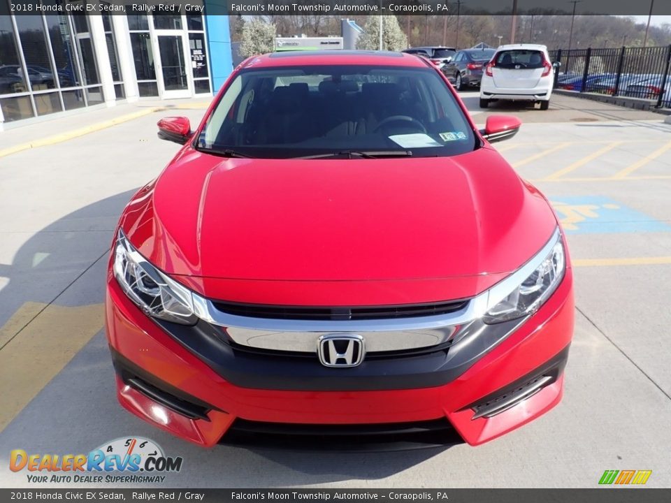 2018 Honda Civic EX Sedan Rallye Red / Gray Photo #8