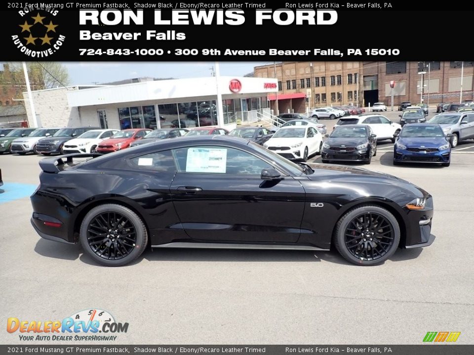 2021 Ford Mustang GT Premium Fastback Shadow Black / Ebony/Recaro Leather Trimed Photo #1