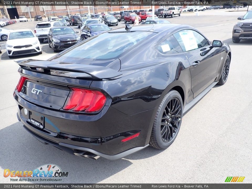 2021 Ford Mustang GT Premium Fastback Shadow Black / Ebony/Recaro Leather Trimed Photo #2