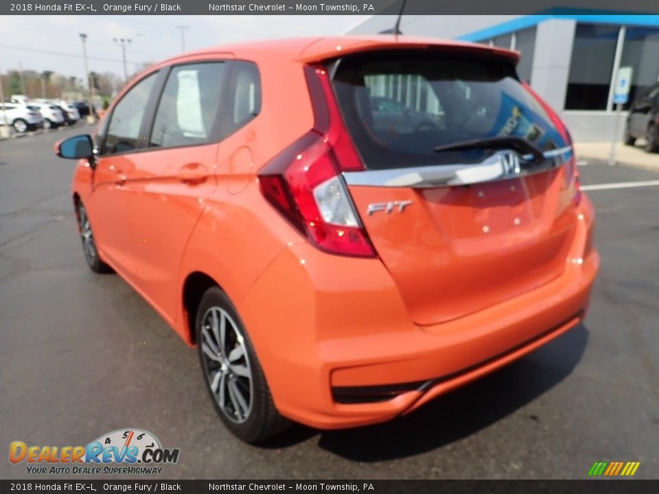 2018 Honda Fit EX-L Orange Fury / Black Photo #5