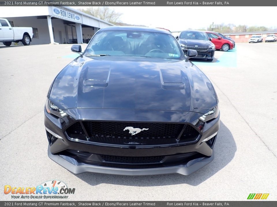 2021 Ford Mustang GT Premium Fastback Shadow Black / Ebony/Recaro Leather Trimed Photo #4