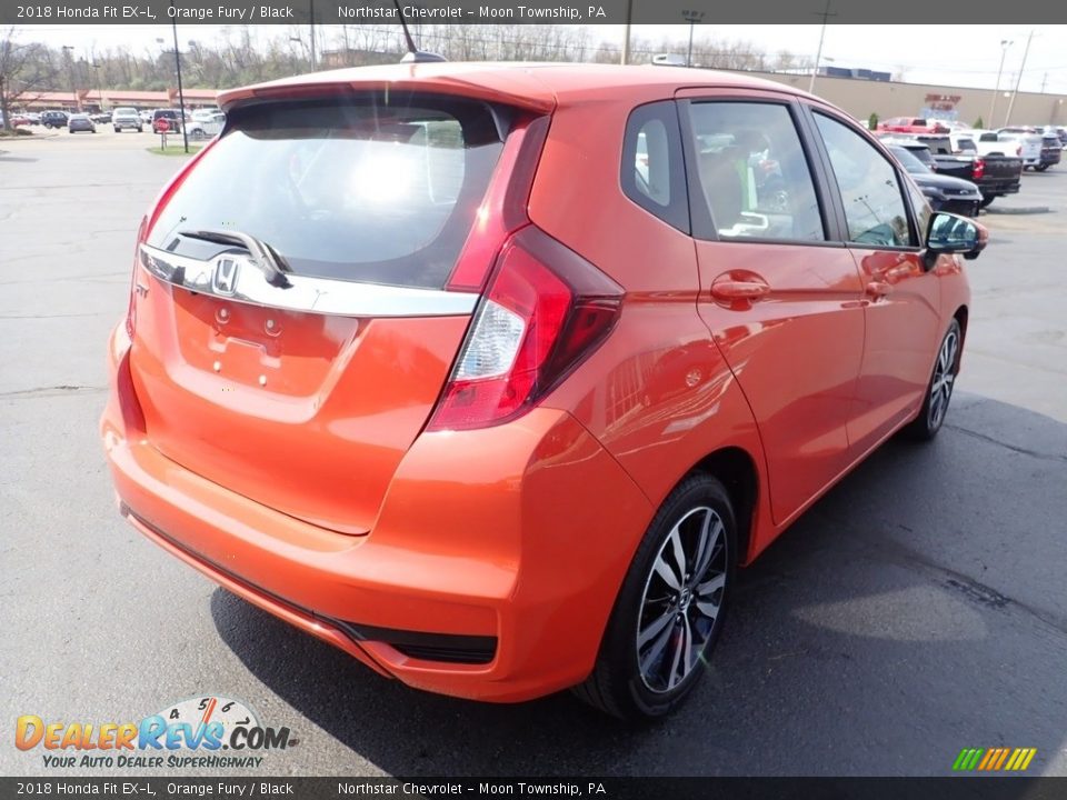 2018 Honda Fit EX-L Orange Fury / Black Photo #8