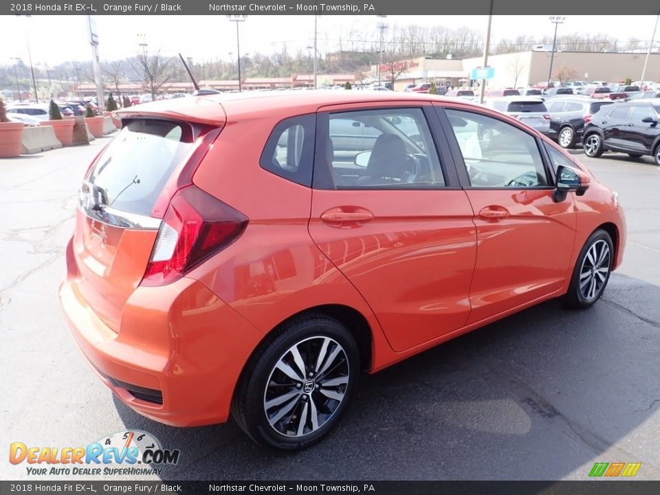 2018 Honda Fit EX-L Orange Fury / Black Photo #9