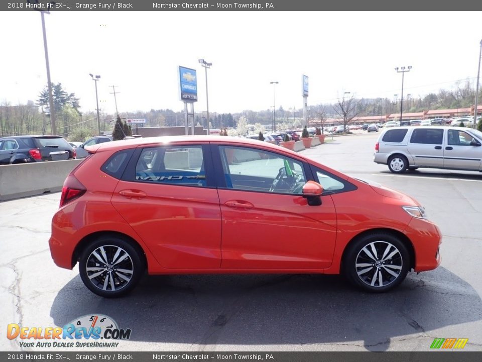 2018 Honda Fit EX-L Orange Fury / Black Photo #10