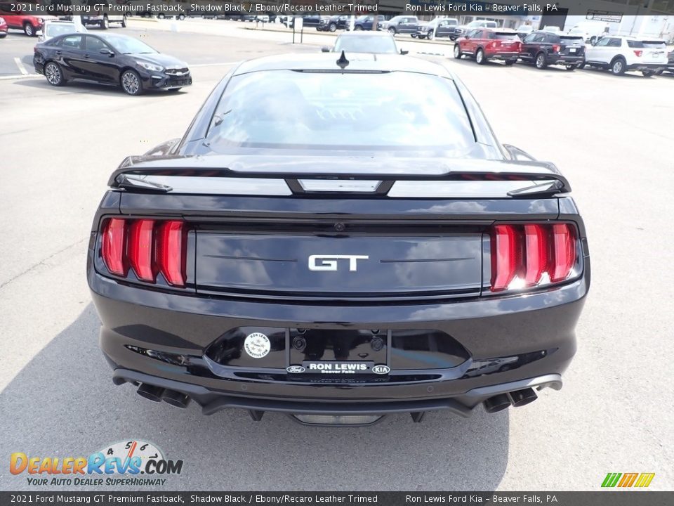 2021 Ford Mustang GT Premium Fastback Shadow Black / Ebony/Recaro Leather Trimed Photo #8