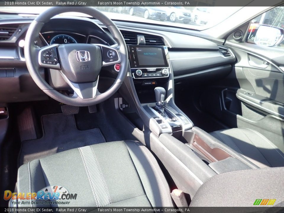 2018 Honda Civic EX Sedan Rallye Red / Gray Photo #17