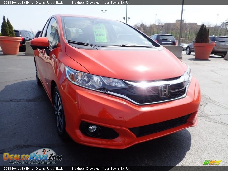 2018 Honda Fit EX-L Orange Fury / Black Photo #12