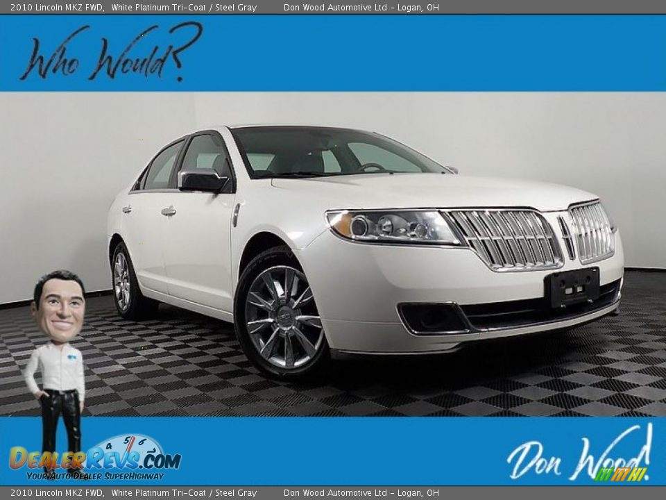 2010 Lincoln MKZ FWD White Platinum Tri-Coat / Steel Gray Photo #1