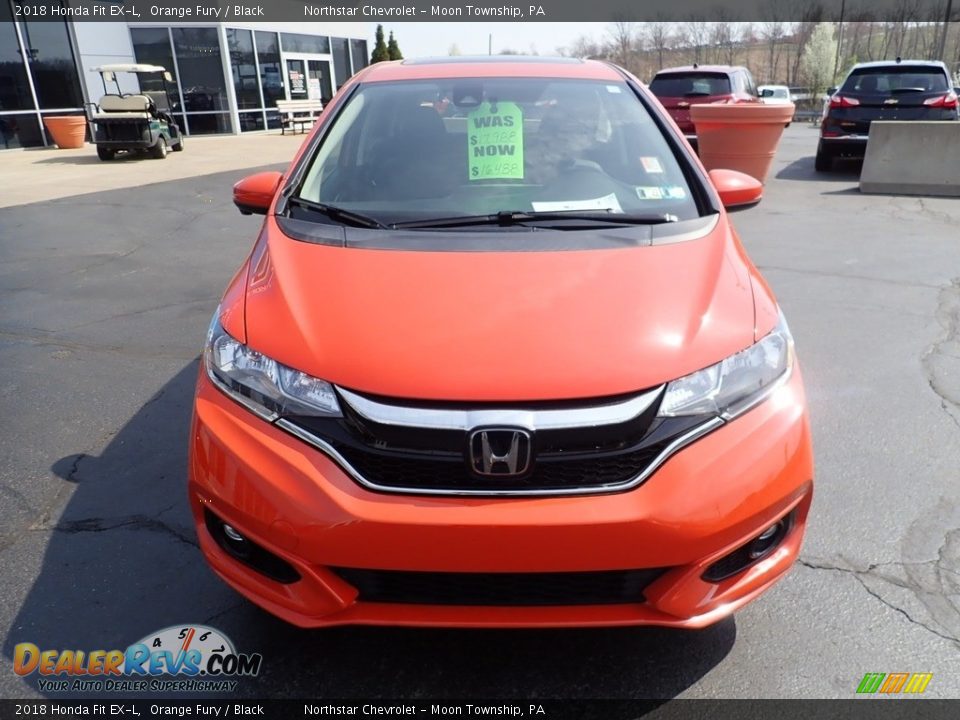 2018 Honda Fit EX-L Orange Fury / Black Photo #13