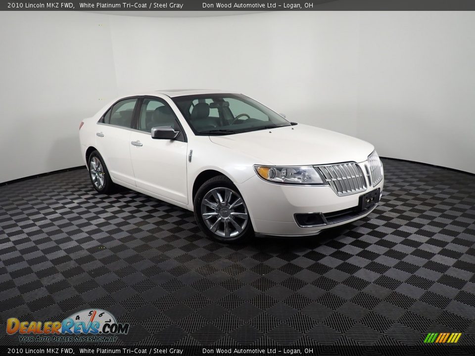 2010 Lincoln MKZ FWD White Platinum Tri-Coat / Steel Gray Photo #3