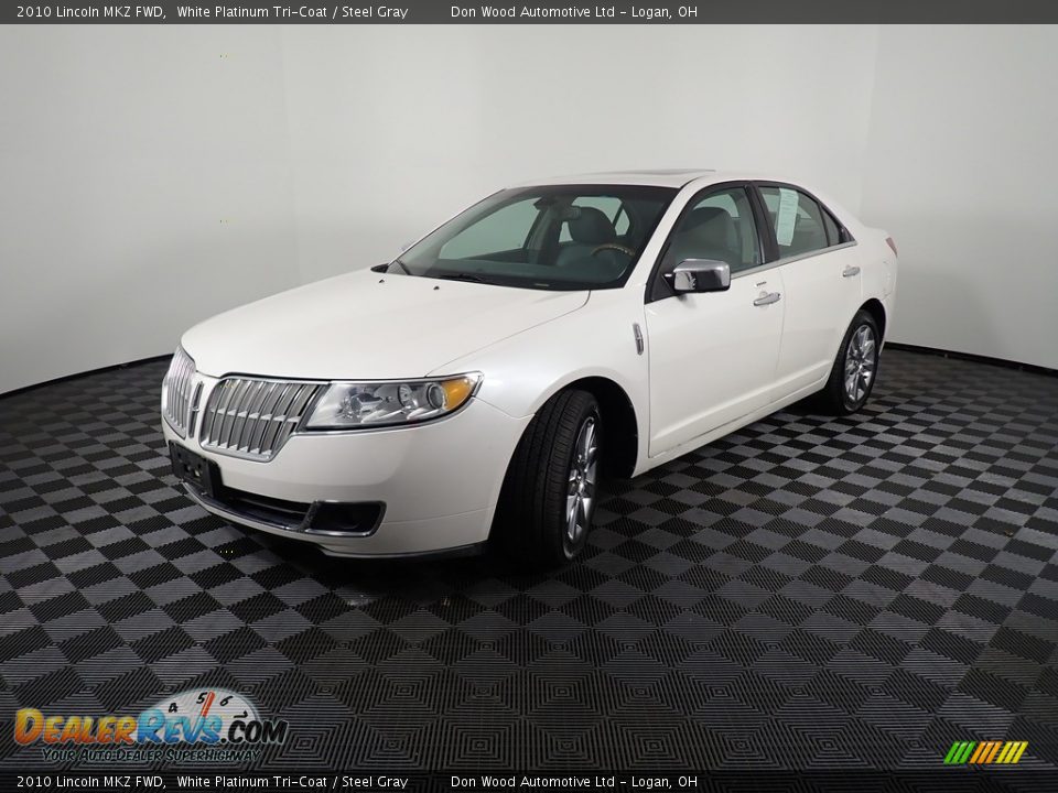 2010 Lincoln MKZ FWD White Platinum Tri-Coat / Steel Gray Photo #8