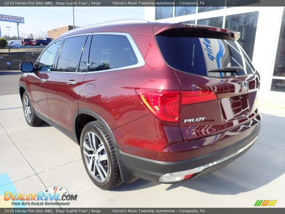 2018 Honda Pilot Elite AWD Deep Scarlet Pearl / Beige Photo #2