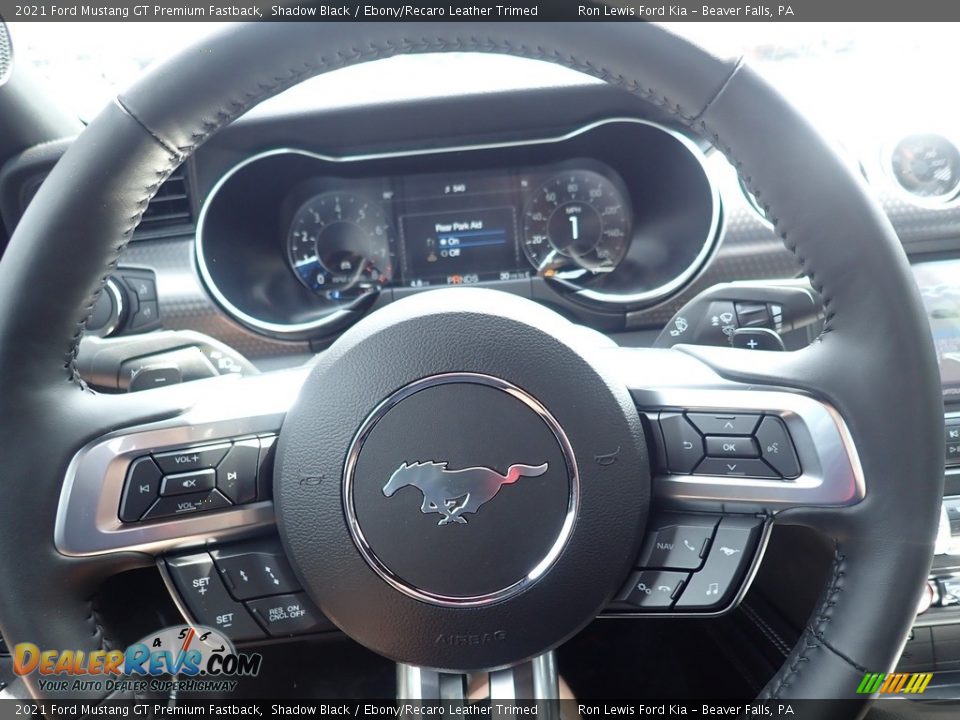 2021 Ford Mustang GT Premium Fastback Shadow Black / Ebony/Recaro Leather Trimed Photo #20