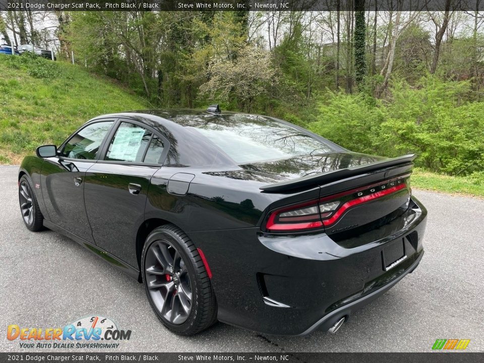 2021 Dodge Charger Scat Pack Pitch Black / Black Photo #8