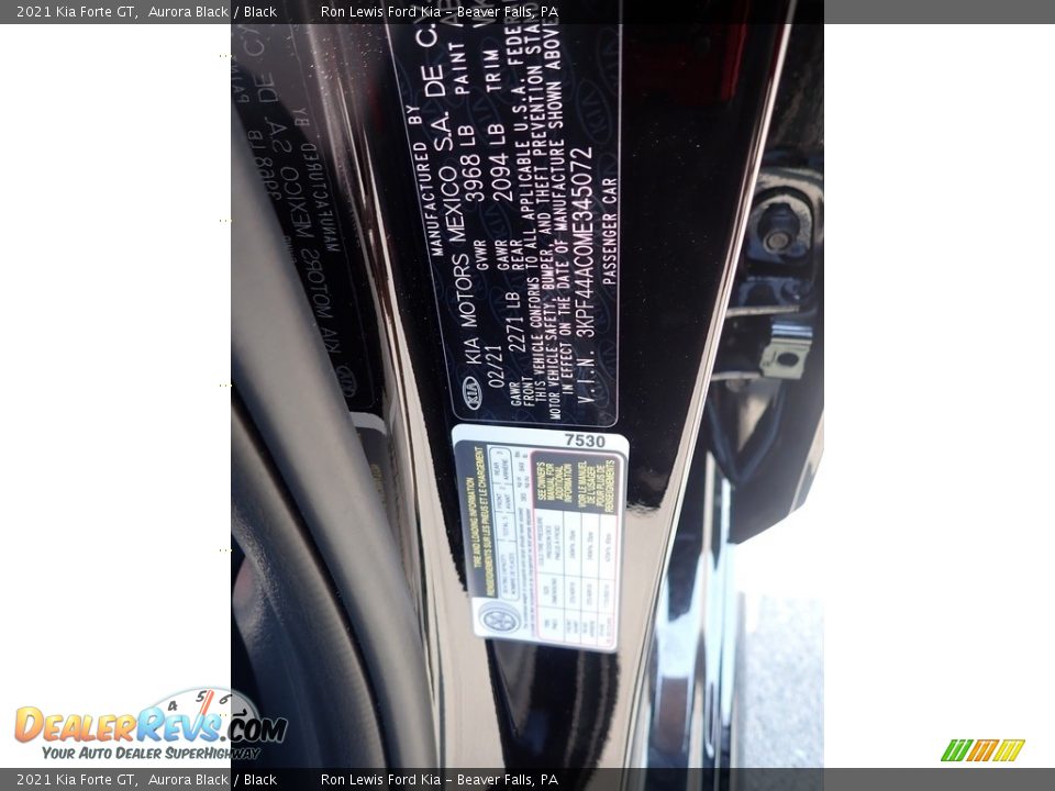 2021 Kia Forte GT Aurora Black / Black Photo #18