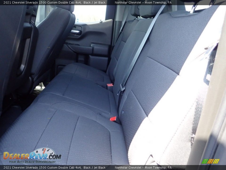2021 Chevrolet Silverado 1500 Custom Double Cab 4x4 Black / Jet Black Photo #14
