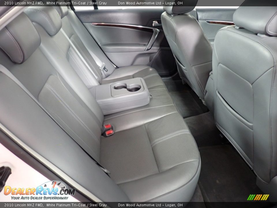 2010 Lincoln MKZ FWD White Platinum Tri-Coat / Steel Gray Photo #35