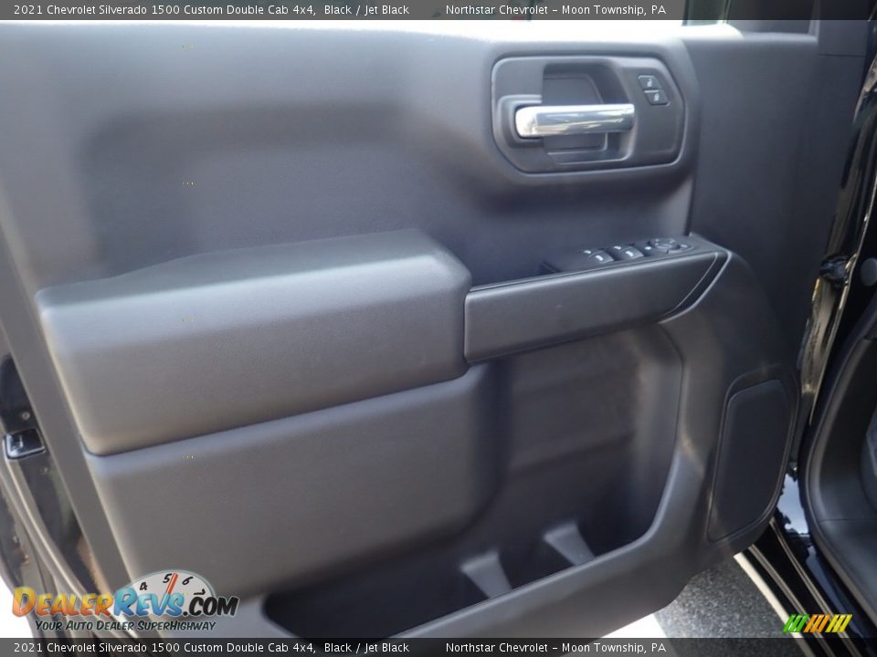 2021 Chevrolet Silverado 1500 Custom Double Cab 4x4 Black / Jet Black Photo #16