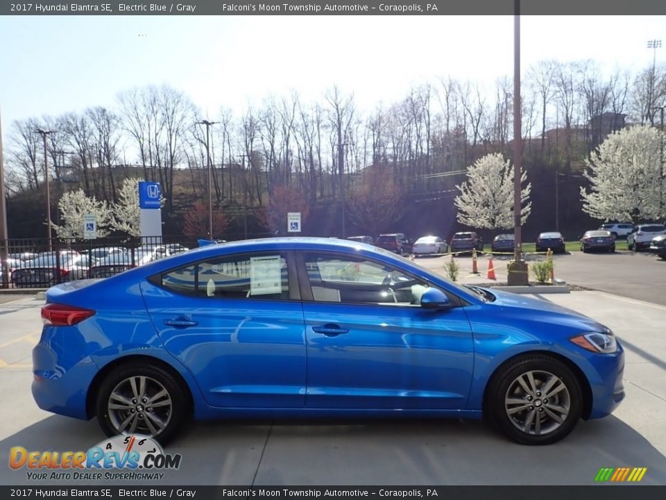 2017 Hyundai Elantra SE Electric Blue / Gray Photo #5