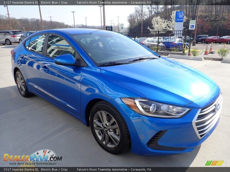 2017 Hyundai Elantra SE Electric Blue / Gray Photo #6