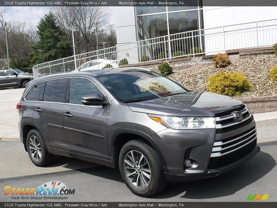 2018 Toyota Highlander XLE AWD Predawn Gray Mica / Ash Photo #1