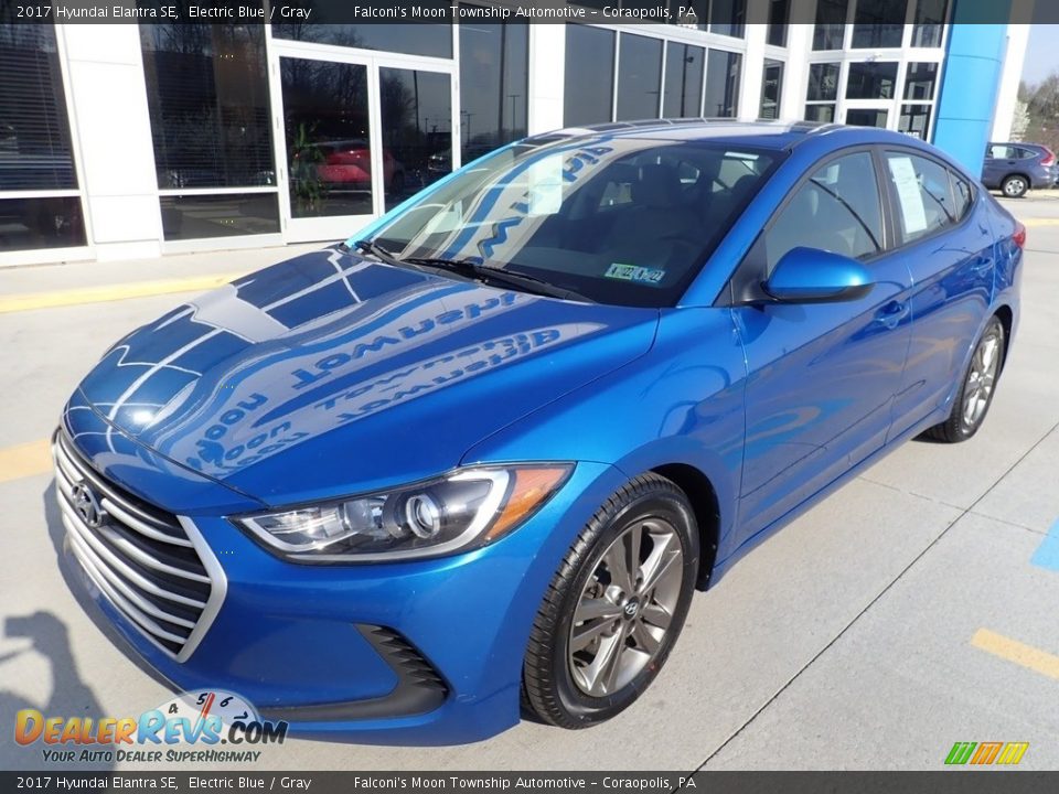 2017 Hyundai Elantra SE Electric Blue / Gray Photo #8