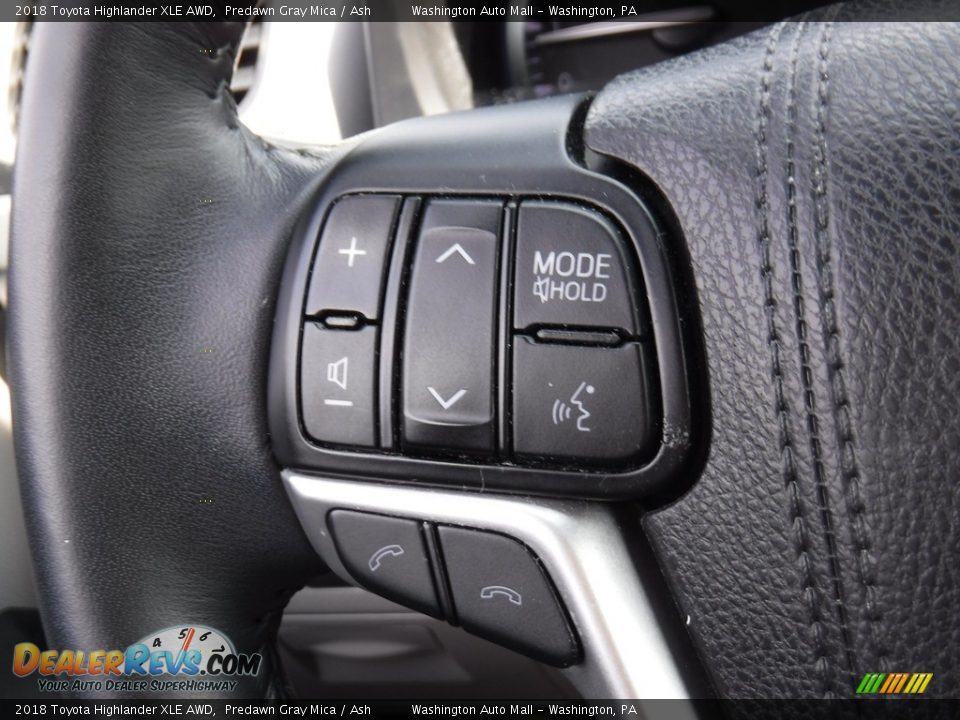 2018 Toyota Highlander XLE AWD Predawn Gray Mica / Ash Photo #8