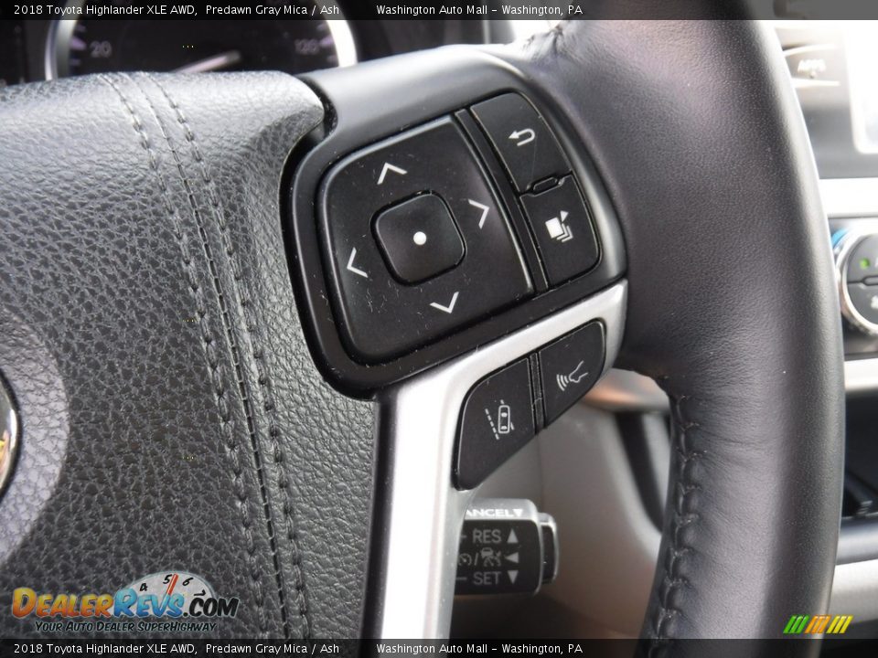 2018 Toyota Highlander XLE AWD Predawn Gray Mica / Ash Photo #9