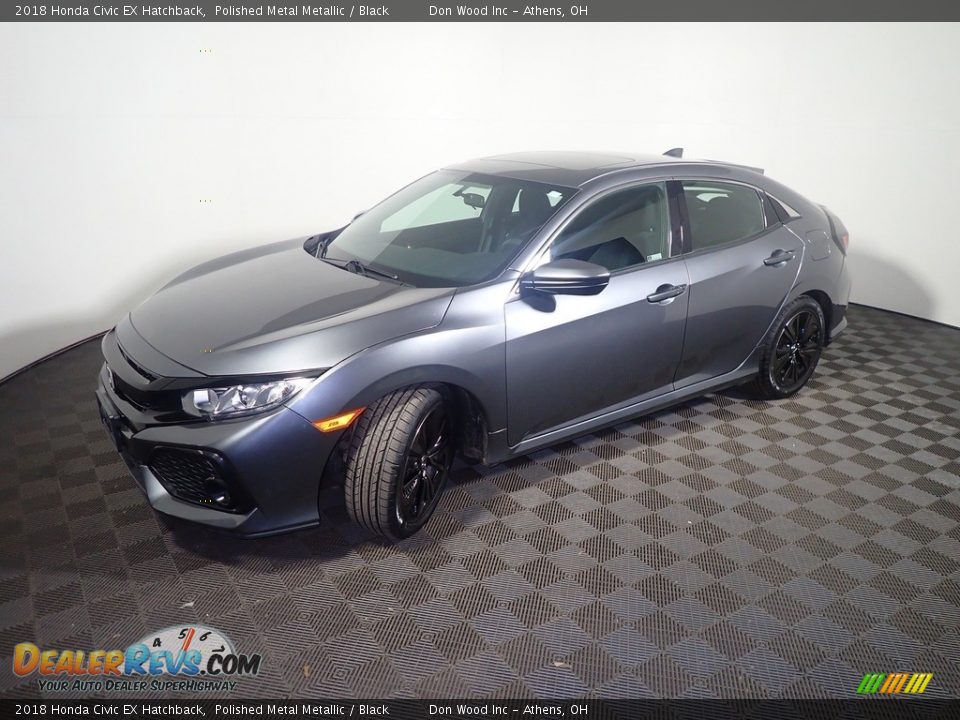 2018 Honda Civic EX Hatchback Polished Metal Metallic / Black Photo #10