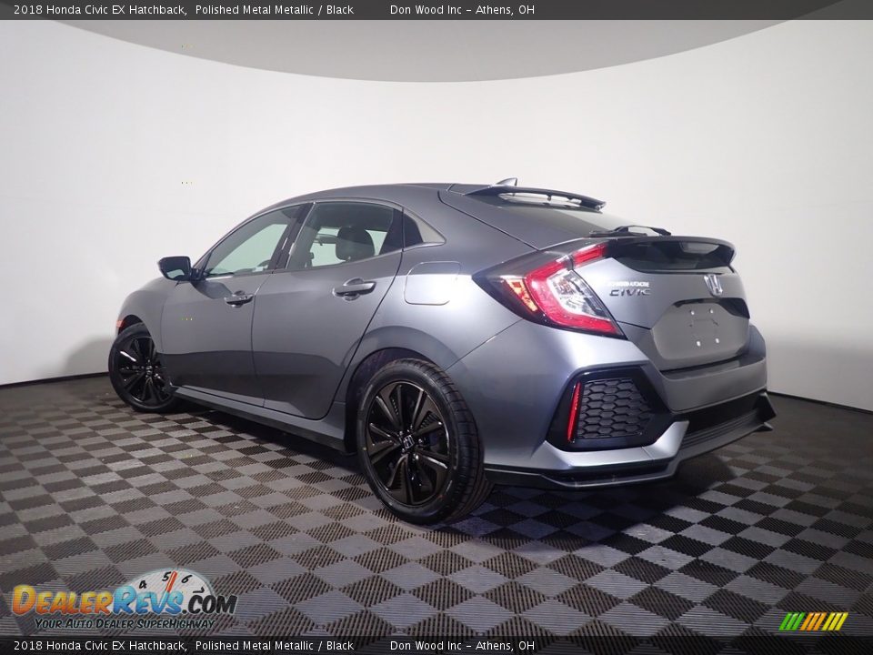 2018 Honda Civic EX Hatchback Polished Metal Metallic / Black Photo #12