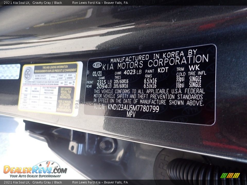 2021 Kia Soul LX Gravity Gray / Black Photo #17