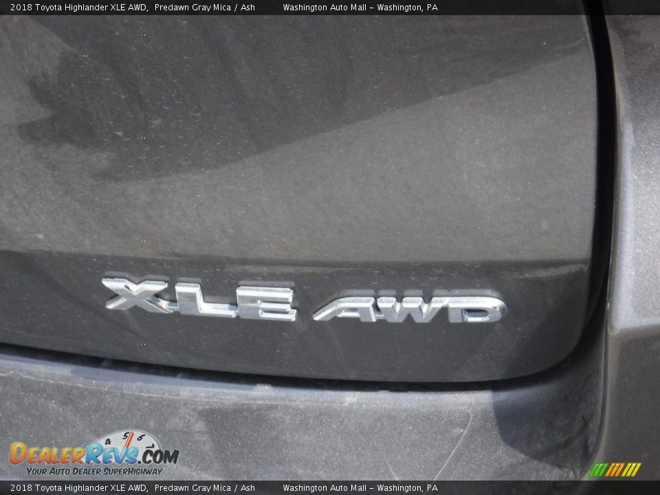 2018 Toyota Highlander XLE AWD Predawn Gray Mica / Ash Photo #20