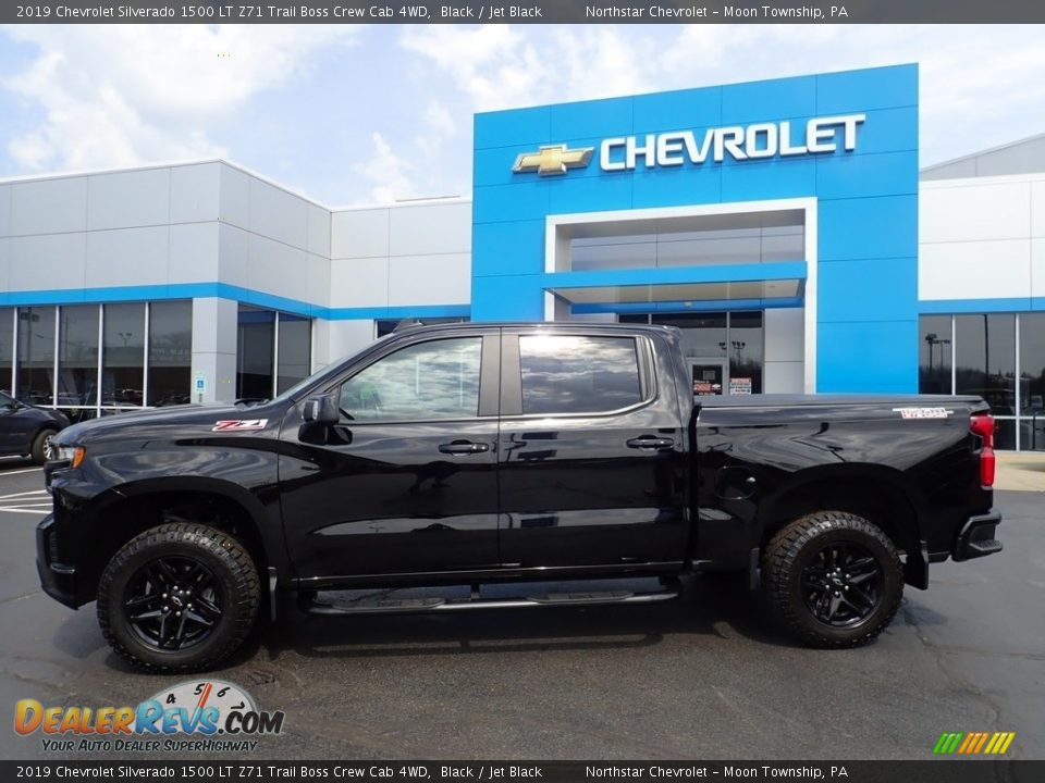 2019 Chevrolet Silverado 1500 LT Z71 Trail Boss Crew Cab 4WD Black / Jet Black Photo #3