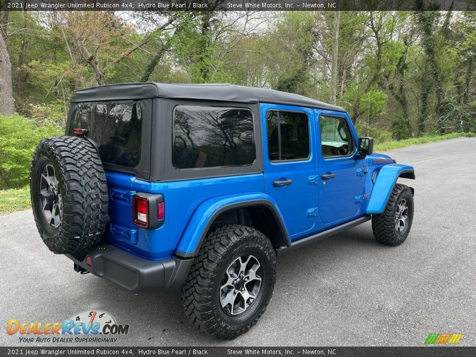 2021 Jeep Wrangler Unlimited Rubicon 4x4 Hydro Blue Pearl / Black Photo #6