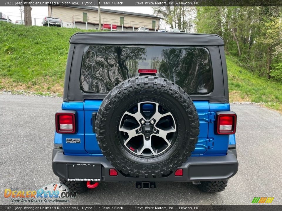 2021 Jeep Wrangler Unlimited Rubicon 4x4 Hydro Blue Pearl / Black Photo #7