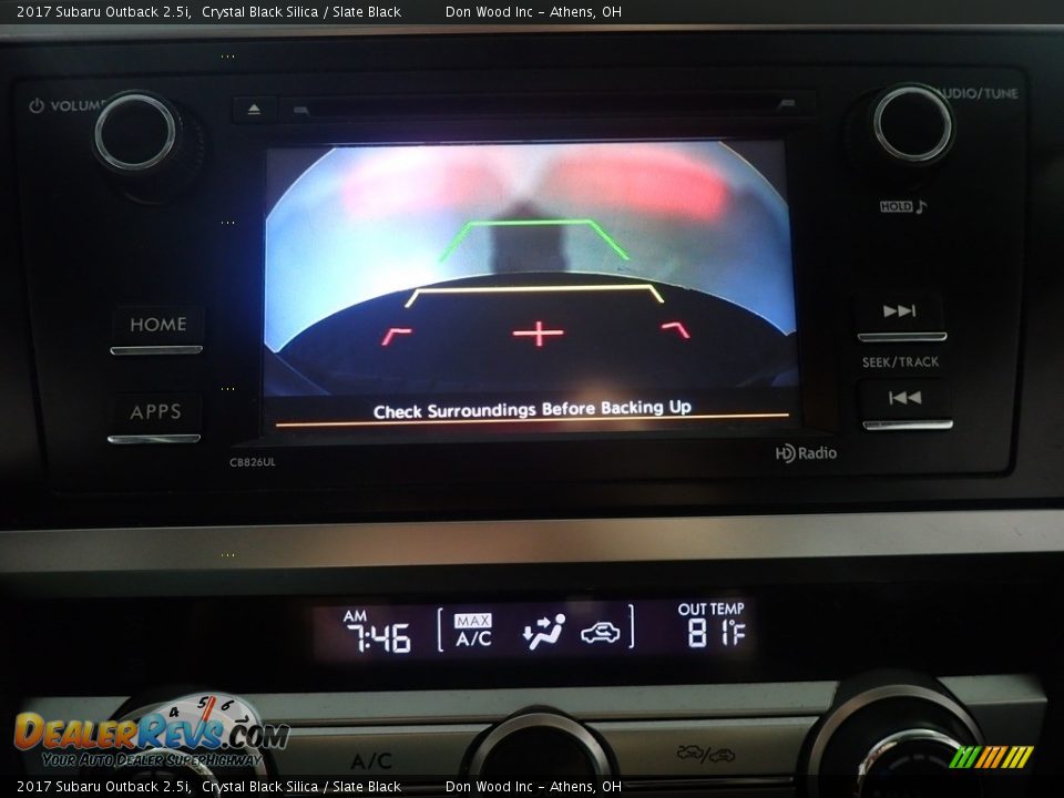 2017 Subaru Outback 2.5i Crystal Black Silica / Slate Black Photo #2
