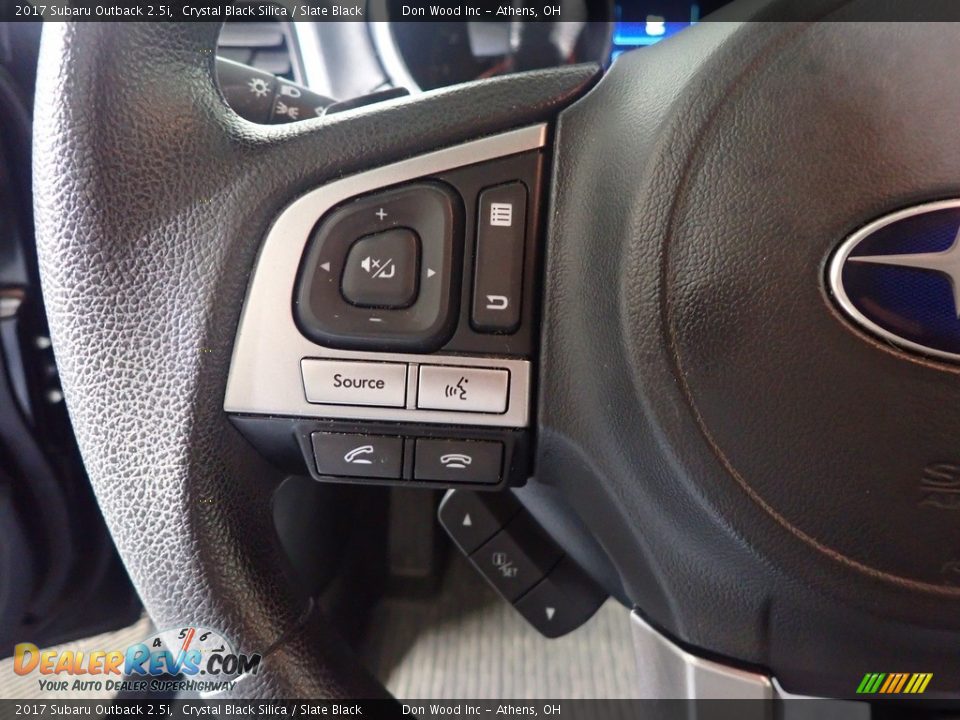2017 Subaru Outback 2.5i Crystal Black Silica / Slate Black Photo #29