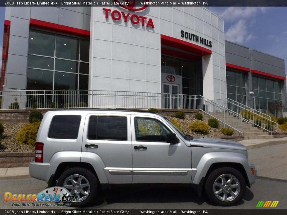 2008 Jeep Liberty Limited 4x4 Bright Silver Metallic / Pastel Slate Gray Photo #2