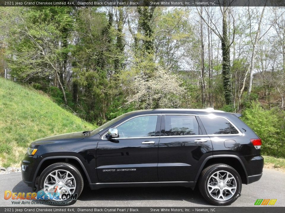2021 Jeep Grand Cherokee Limited 4x4 Diamond Black Crystal Pearl / Black Photo #1