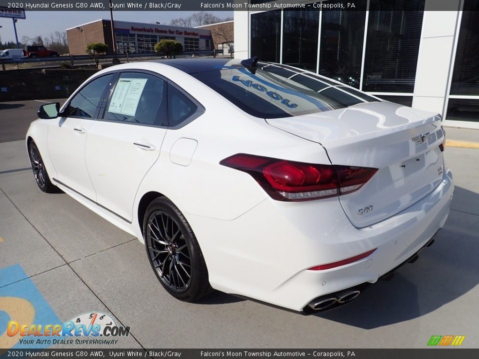 2020 Hyundai Genesis G80 AWD Uyuni White / Black/Gray Photo #2