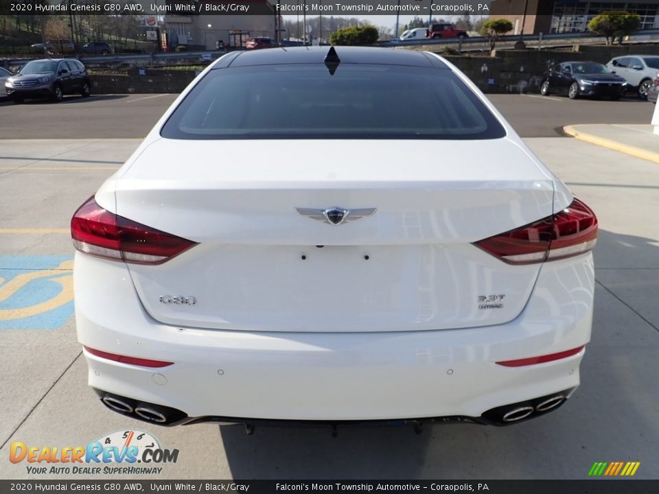 2020 Hyundai Genesis G80 AWD Uyuni White / Black/Gray Photo #3