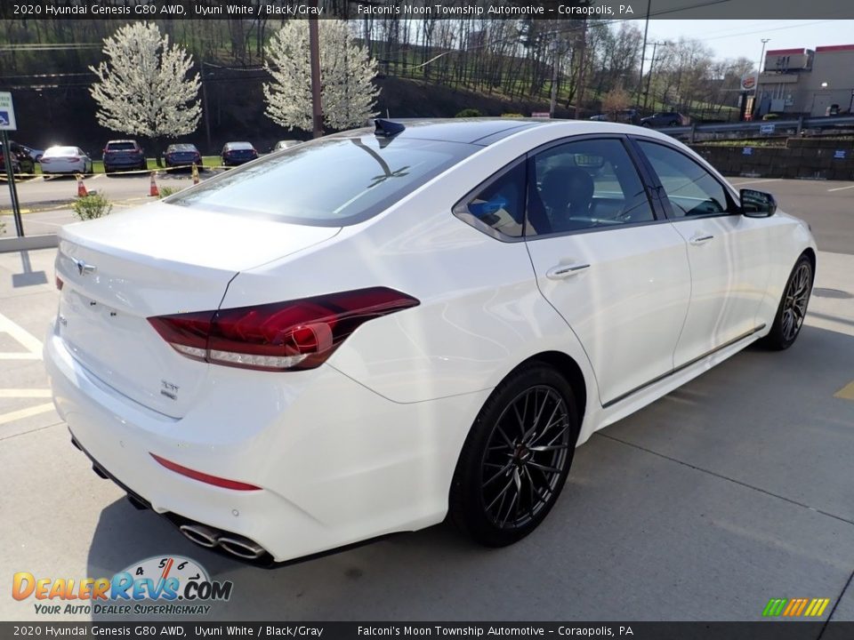 2020 Hyundai Genesis G80 AWD Uyuni White / Black/Gray Photo #5