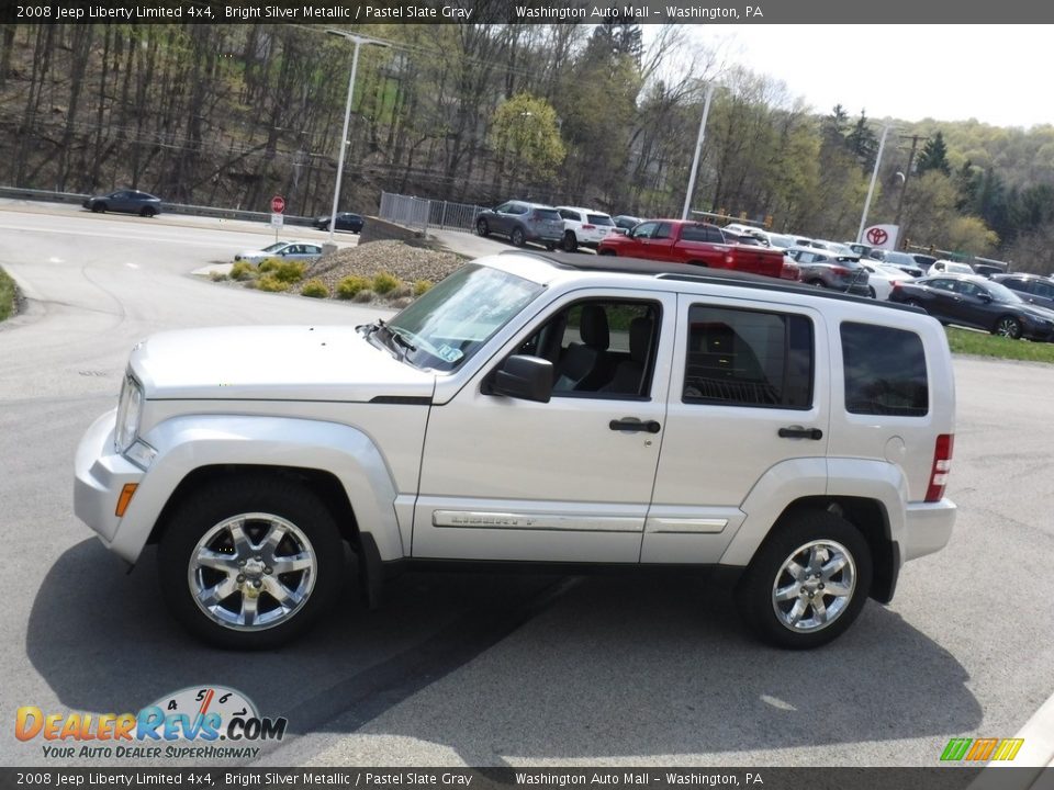 2008 Jeep Liberty Limited 4x4 Bright Silver Metallic / Pastel Slate Gray Photo #12