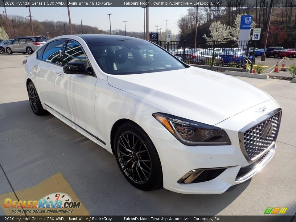 Front 3/4 View of 2020 Hyundai Genesis G80 AWD Photo #7