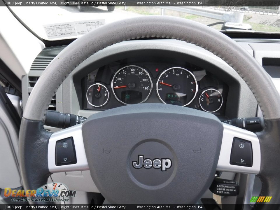 2008 Jeep Liberty Limited 4x4 Bright Silver Metallic / Pastel Slate Gray Photo #22