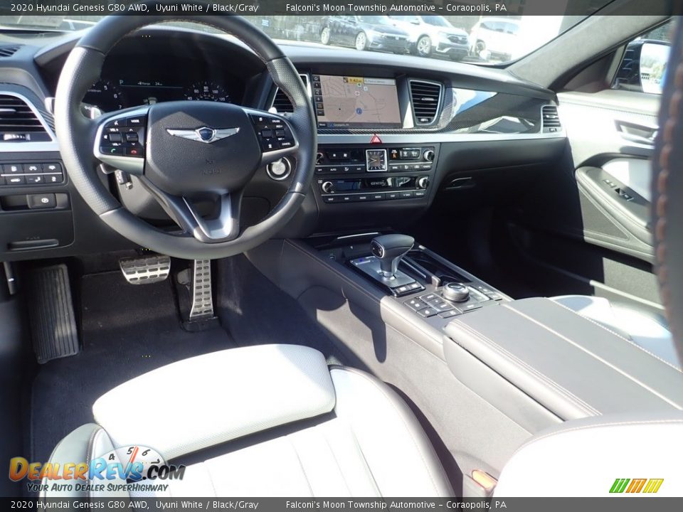 Black/Gray Interior - 2020 Hyundai Genesis G80 AWD Photo #17