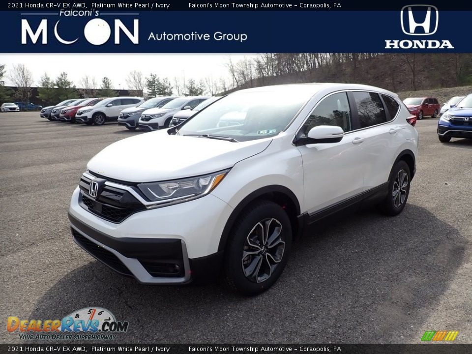 2021 Honda CR-V EX AWD Platinum White Pearl / Ivory Photo #1