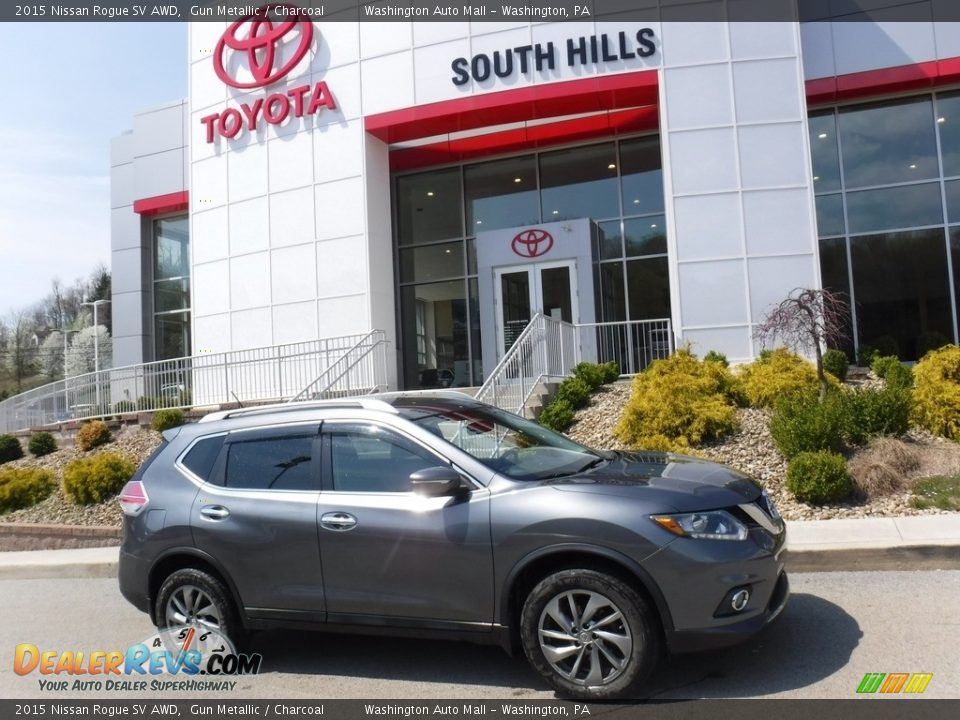 2015 Nissan Rogue SV AWD Gun Metallic / Charcoal Photo #2