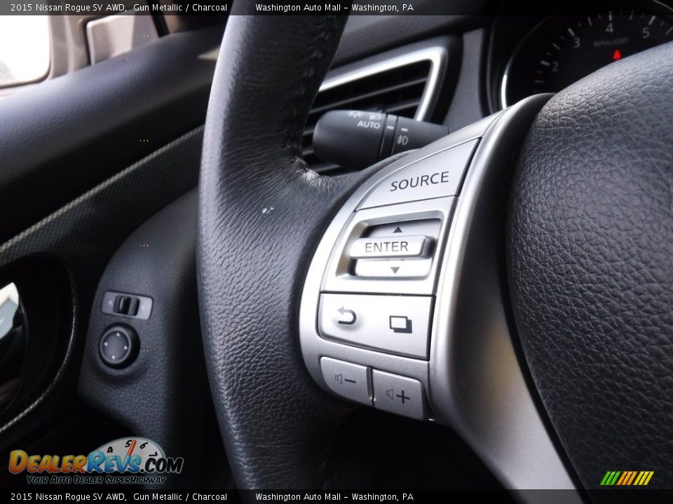 2015 Nissan Rogue SV AWD Gun Metallic / Charcoal Photo #7